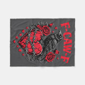 Couverture Polaire Funny Black Bird F-caw-f Anti Valentines Day Singl (Devant (Horizontal))