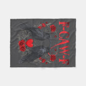Couverture Polaire Funny Black Bird F-caw-f Anti Valentines Day Singl (Devant (Horizontal))