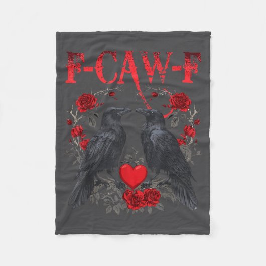 Couverture Polaire Funny Black Bird F-caw-f Anti Valentines Day Singl (Devant)