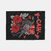 Couverture Polaire Funny Black Bird F-caw-f Anti Valentines Day Singl (Devant (Horizontal))