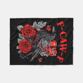 Couverture Polaire Funny Black Bird F-caw-f Anti Valentines Day Singl (Devant (Horizontal))