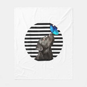 Couverture Polaire Funny Black Labrador Retriever Lab Chien Propriéta