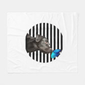 Couverture Polaire Funny Black Labrador Retriever Lab Chien Propriéta (Devant (Horizontal))