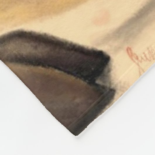 Couverture Polaire Funny Blanche polaire Gentleman Giraffe avec Rose (Coin)