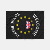 Couverture Polaire Funny Blue Yellow European Union Welcome To Brexit (Devant (Horizontal))