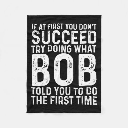 Couverture Polaire Funny Bob If At First You Don't Succeed Father's D (Devant)