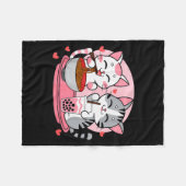 Couverture Polaire Funny Boba Ramen Cats Kawaii Anime Japan Cute Neko (Devant (Horizontal))
