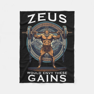 Couverture Polaire Funny Bodybuilding Muscle Gain Humour Grec Dieu Ze