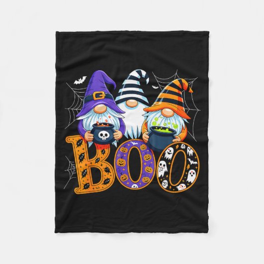 Couverture Polaire Funny Boo Witch Sipders Pumpkins Happy Halloween G (Devant)