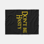 Couverture Polaire Funny Book - Don't Be Hasty  (Devant (Horizontal))