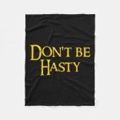 Couverture Polaire Funny Book - Don't Be Hasty  (Devant)