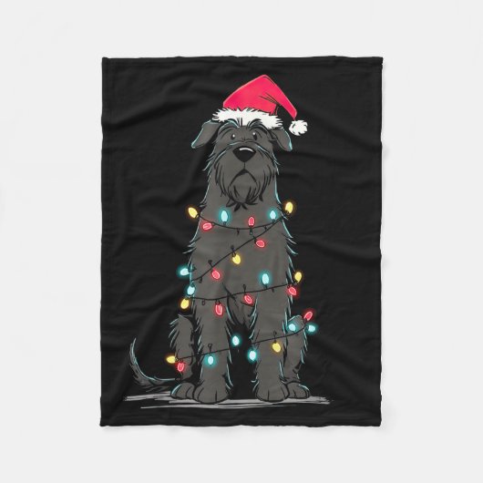 Couverture Polaire Funny Bouvier Des Flandres Christmas Graphics Dog  (Devant)