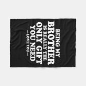 Couverture Polaire Funny Brother Sarcastic Sibling Humor Quote From S (Devant (Horizontal))