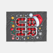 Couverture Polaire Funny Bruh Christmas Plaid  (Devant (Horizontal))