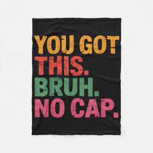 Couverture Polaire Funny Bruh Test Day Enseignant Vous Avez Ce Bruh N (Devant)