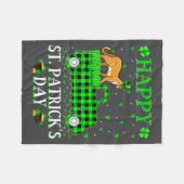 Couverture Polaire Funny Buffalo Plaid Green Truck Cougar St Patrick  (Devant (Horizontal))