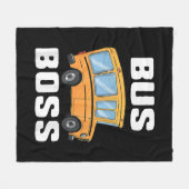 Couverture Polaire Funny Bus Boss School Bus Driver (Devant (Horizontal))