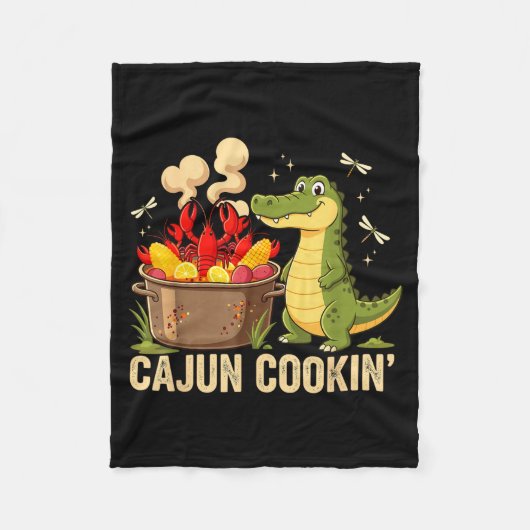 Couverture Polaire Funny Cajun Louisiana Boil Alligator Crawfish Mard (Devant)
