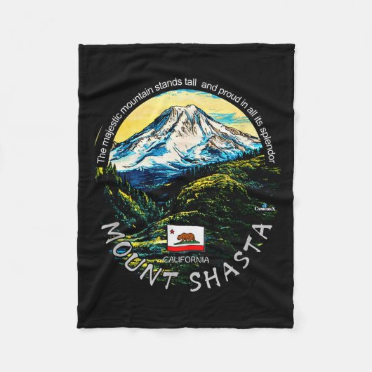 Couverture Polaire Funny California's Majestic Mount Shasta Hiking Mo (Devant)
