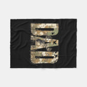 Couverture Polaire Funny Camo Dad Hunting Camouflage Deer Father's Da (Devant (Horizontal))
