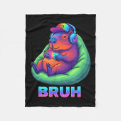 Couverture Polaire Funny Capybara Bruh Video Games Lovers  (Devant)
