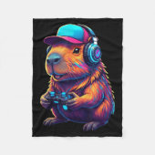 Couverture Polaire Funny Capybara Gamer Gaming Video Games Capybara  (Devant)