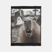 Couverture Polaire Funny Capybara Ghost Halloween Costume Capybara Ha (Devant)