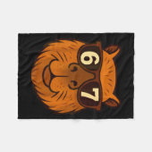 Couverture Polaire Funny Capybara Sungles 67 Six Seven Meme  (Devant (Horizontal))