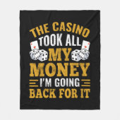 Couverture Polaire Funny Casino argent de jeu (Devant)