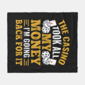 Couverture Polaire Funny Casino argent de jeu (Devant (Horizontal))