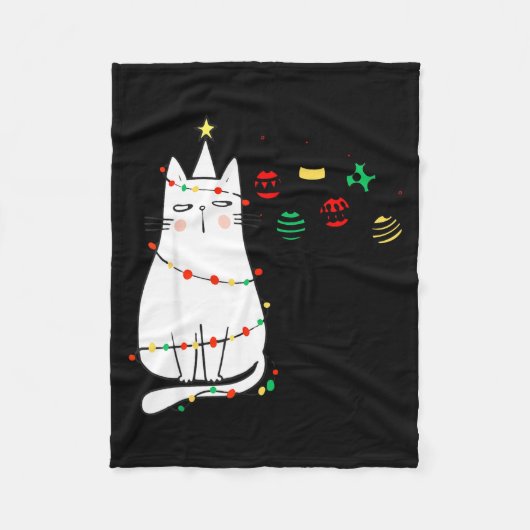 Couverture Polaire Funny Cat Ball Buster Christmas Humor  (Devant)