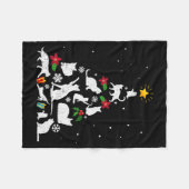 Couverture Polaire Funny Cat Christmas Tree For Men Women Kids  (Devant (Horizontal))