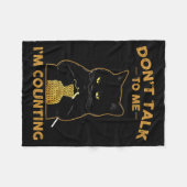 Couverture Polaire Funny Cat Knits Shirt Don't Talk To Me I'm Countin (Devant (Horizontal))