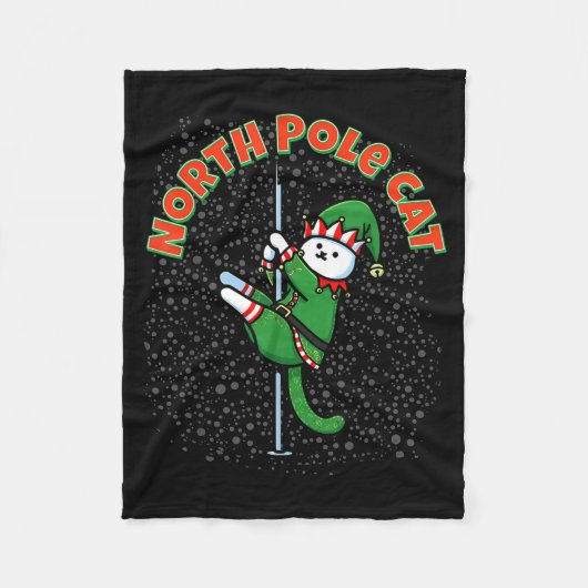 Couverture Polaire Funny Cat Le Dance Elf Costume Christmas Holiday C (Devant)