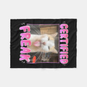 Couverture Polaire Funny Cat Lover Certified Freak Eat Cement Cursed (Devant (Horizontal))