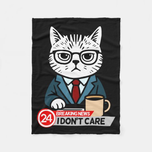 Couverture Polaire Funny Cat Meme Sarcastic Humor I Dont Care Cat  (Devant)