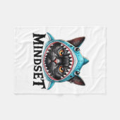 Couverture Polaire Funny Cat, Mindset Motivational Saying, Shark  (Devant (Horizontal))