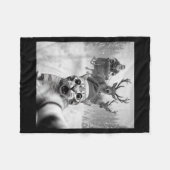 Couverture Polaire Funny Cat Selfie Santa Merry Christmas Xmas Pajama (Devant (Horizontal))