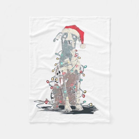 Couverture Polaire Funny Catahoula Leopard Dog Christmas Graphics Lig (Devant)