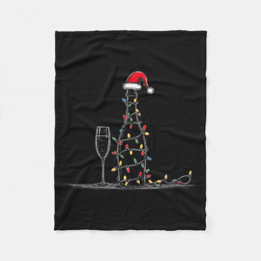 Couverture Polaire Funny Champagne Christmas Graphics Lights Lover Dr (Devant)