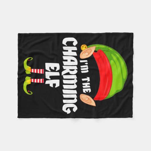 Couverture Polaire Funny Charming Elf Matching Family Group Pj Christ (Devant (Horizontal))