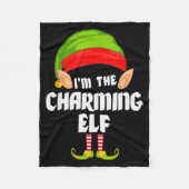 Couverture Polaire Funny Charming Elf Matching Family Group Pj Christ (Devant)