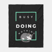 COUVERTURE POLAIRE FUNNY CHAT BUSY NE FAIT RIEN (Devant)