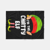 Couverture Polaire Funny Chatty Elf Matching Family Group Pj Christma (Devant (Horizontal))