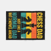 Couverture Polaire Funny Chess Dad Like Normal Dad Three Moves Ahead  (Devant (Horizontal))