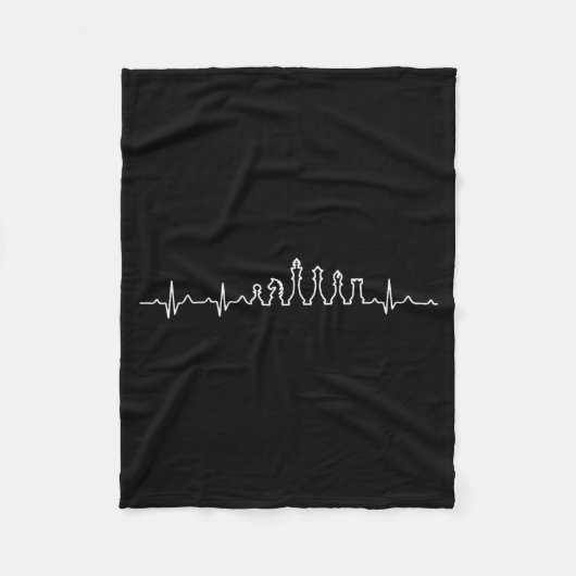 Couverture Polaire Funny Chess Heartbeat Checkers Board Game Tourname (Devant)
