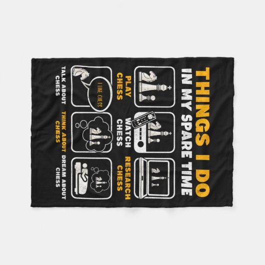 Couverture Polaire Funny Chess Player Things I Do In My Spare Time (Devant (Horizontal))