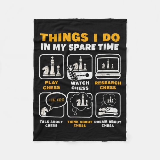 Couverture Polaire Funny Chess Player Things I Do In My Spare Time  (Devant)