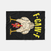 Couverture Polaire Funny Chicken Butt F-caw-f Rooster Country Farm He (Devant (Horizontal))