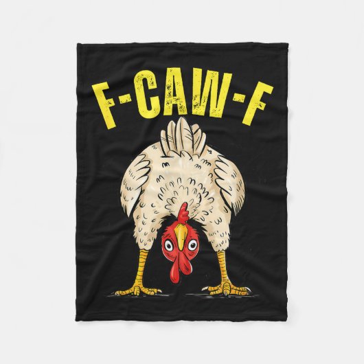 Couverture Polaire Funny Chicken Butt F-caw-f Rooster Country Farm He (Devant)